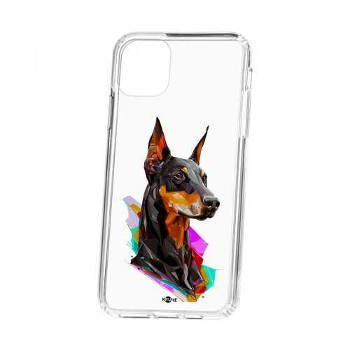 Чехол Apple iPhone 11 Pro Max Kruche Print Доберман в Связной