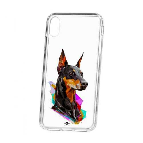 Чехол Apple iPhone XS Max Kruche Print Доберман в Связной