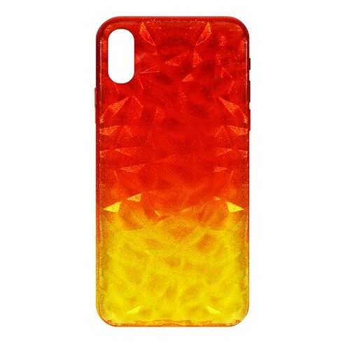 Чехол Crystal Krutoff для iPhone X/XS Yellow/Red в Связной