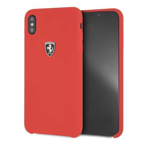 Чехол Ferrari Silicone Collection Silver Logo для Apple iPhone XS Max Red в Связной