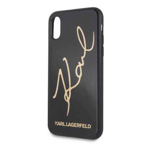 Чехол Karl Lagerfeld Double Layer (KLHCI61DLKSBK) для iPhone XR (Glitter Black) в Связной