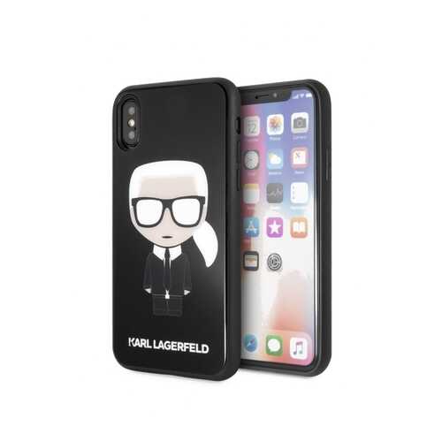 Чехол Karl Lagerfeld Double Layer (KLHCPXDLFKBK) для iPhone X/Xs (Glitter Black) в Связной