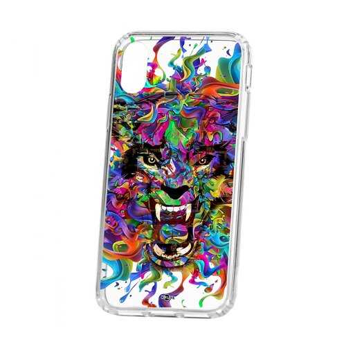 Чехол Kruche Apple iPhone X/XS Print Colored beast в Связной