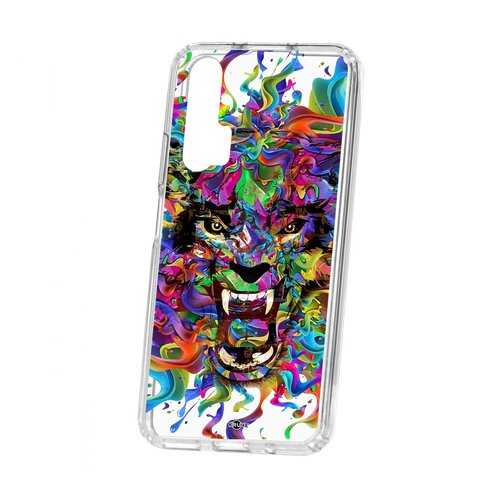 Чехол Kruche Huawei Honor 20 Pro Print Colored beast в Связной