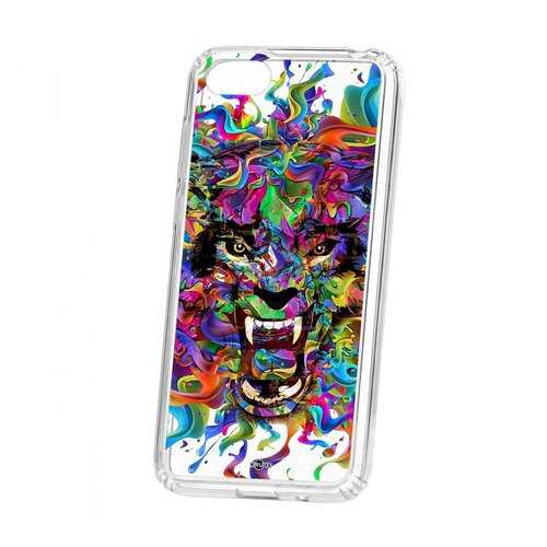 Чехол Kruche Huawei Honor 7A Print Colored beast в Связной