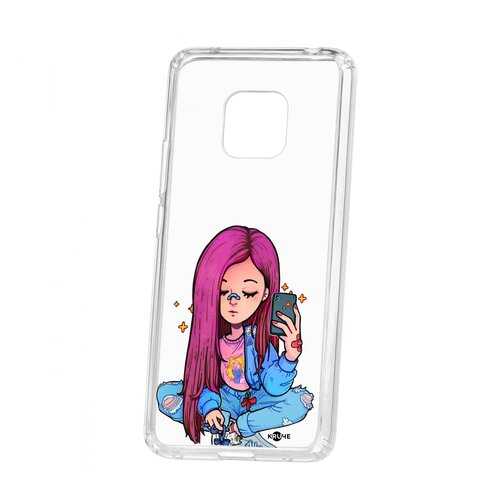 Чехол Kruche Huawei Mate 20 Pro Print Pink Hair в Связной