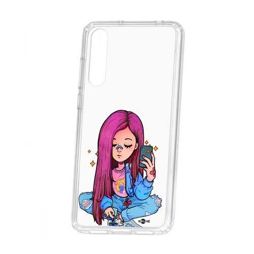 Чехол Kruche Huawei P20 Pro (Plus) Print Pink Hair в Связной