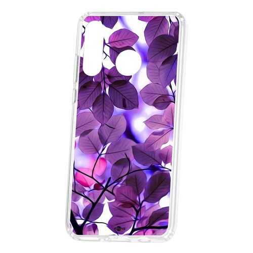 Чехол Kruche Huawei P30 Lite Print Purple leaves в Связной