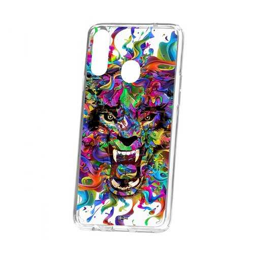 Чехол Kruche Samsung Galaxy A20S Print Colored beast в Связной