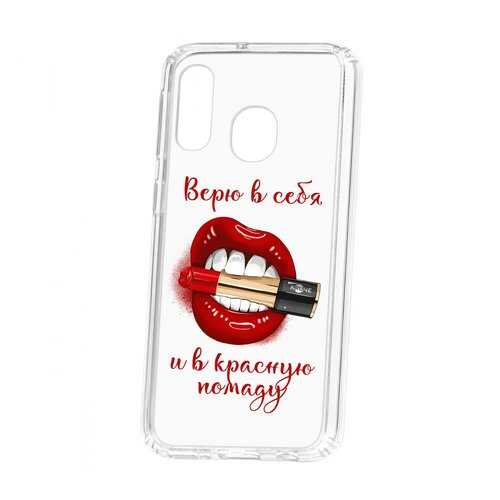 Чехол Kruche Samsung Galaxy A40 Print Red lipstick в Связной