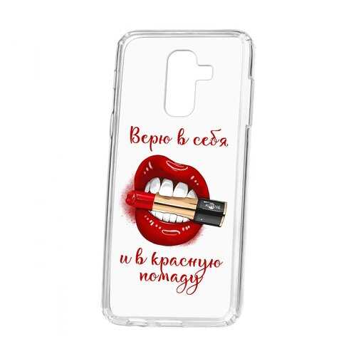 Чехол Kruche Samsung Galaxy A6 Plus Print Red lipstick в Связной