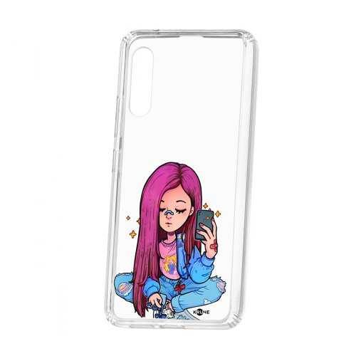 Чехол Kruche Samsung Galaxy A90 5G Print Pink Hair в Связной