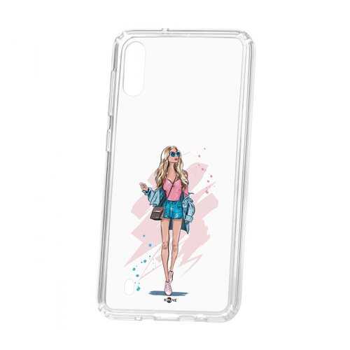 Чехол Kruche Samsung Galaxy M10 Print Fashion Girl в Связной