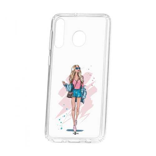 Чехол Kruche Samsung Galaxy M30 Print Fashion Girl в Связной