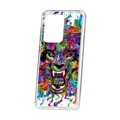 Чехол Kruche Samsung Galaxy S20 Ultra Print Colored beast в Связной