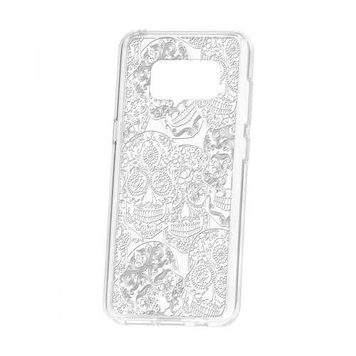 Чехол Kruche Samsung Galaxy S8 Print Skull White в Связной