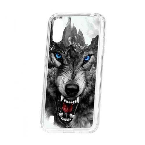 Чехол Samsung Galaxy A01/A015 Kruche Print Волк в Связной