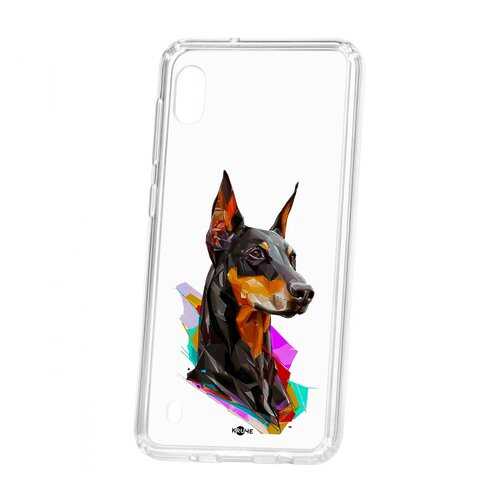 Чехол Samsung Galaxy A10 2019 Kruche Print Доберман в Связной