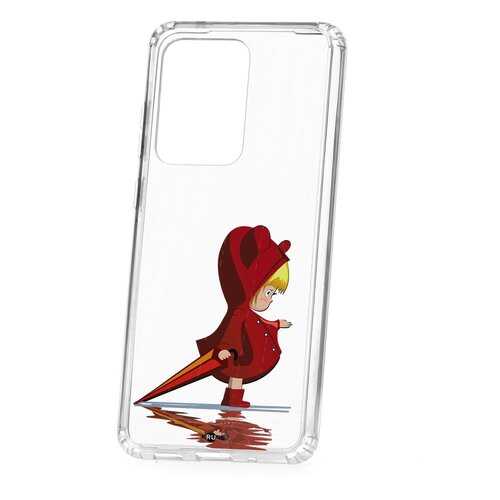 Чехол Samsung Galaxy S20 Ultra Kruche Print Девочка с зонтом в Связной