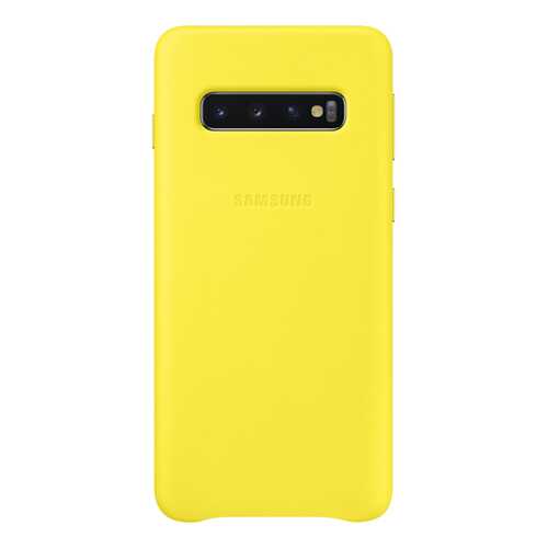 Чехол Samsung Leather Cover для Galaxy S10 Yellow в Связной