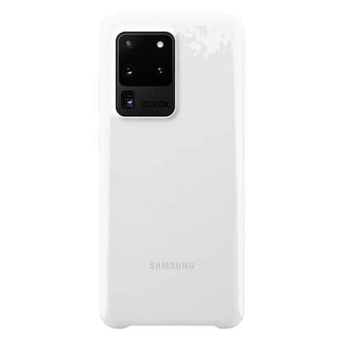 Чехол Samsung Silicone Cover для Galaxy S20 Ultra White в Связной