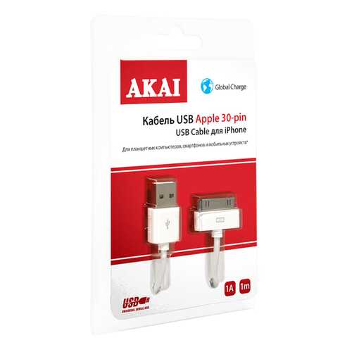 Кабель Akai 601W 30-pin 1м White в Связной