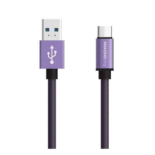 Кабель Amazingthing SupremeLink Ultimate Speed Lavender USB-Type-C Violet 1m 3A в Связной