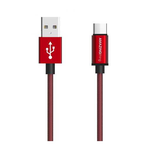 Кабель Amazingthing SupremeLink Ultimate Speed USB-Type-C Red 1m 3A в Связной