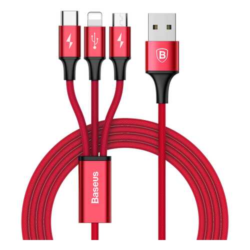 Кабель Baseus Rapid Lightning 1.2m Red в Связной