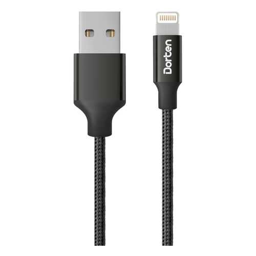 Кабель Dorten Lightning to USB Cable Metallic Series 1,2 м Black в Связной