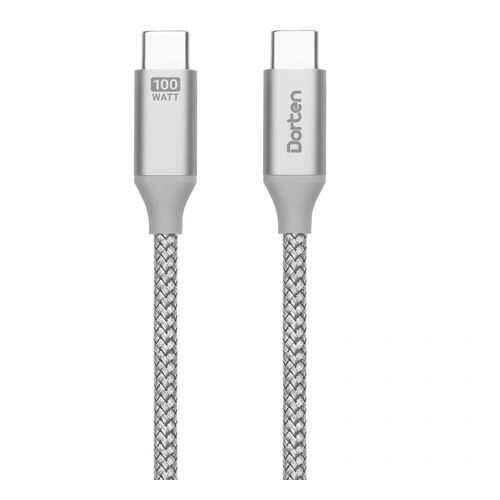 Кабель Dorten USB-C to USB-C PD Charging Cable Tetron Series 2 м Silver в Связной