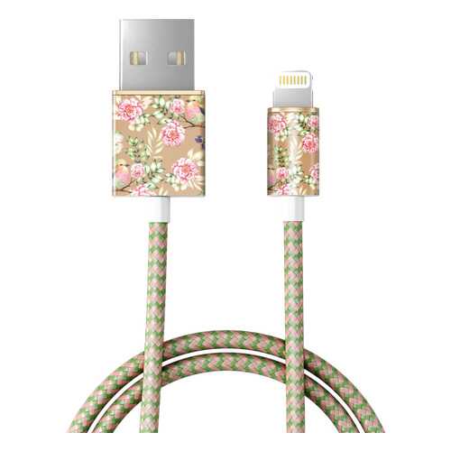 Кабель iDeal Fashion Cable Lightning 1м Champagne Birds (IDFCL-65) в Связной