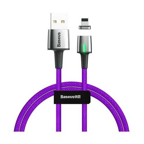 Кабель магнитный Baseus Zinc Magnetic Cable USB - Lightning 2.4A 1м Violet (CALXC-A05) в Связной