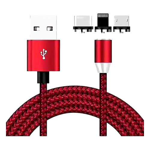 Кабель магнитный ZIBELINO с подсветкой USB-USB Type-C/Lightning/microUSB (3в1) 1м в Связной