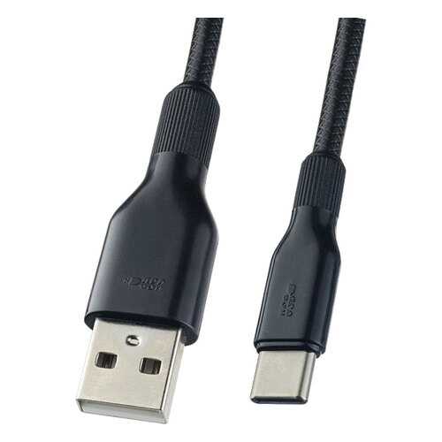 Кабель Perfeo USB2.0 A вилка - USB Type-C вилка, силикон, черный, длина 1 м. (U4907) в Связной