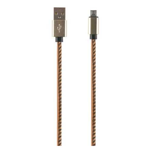 Кабель Red Line USB - micro USB, 2 метра, экокожа, Brown в Связной