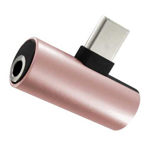 Переходник Krutoff USB Type-C to USB Type-C + AUX 3.5mm (rose gold) в Связной