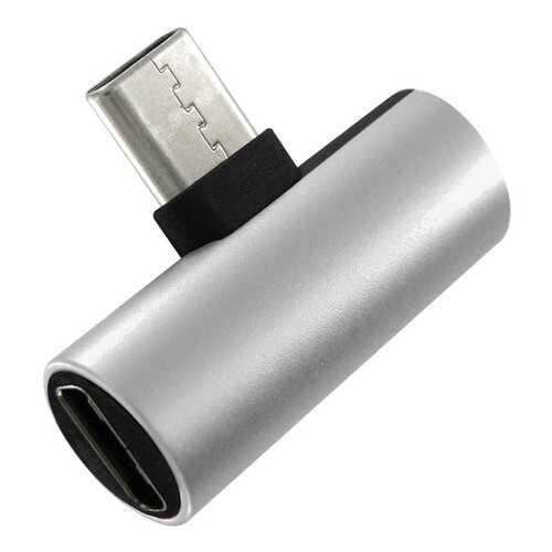 Переходник USB Type-C to USB Type-C (Charging) + USB Type-C (Audio) silver в Связной