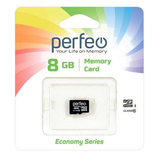 Карта памяти Perfeo microSD 8GB High-Capacity (Class 10) без адаптера economy series в Связной