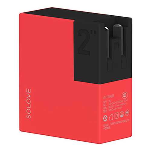 Внешний аккумулятор Xiaomi SOLOVE 5000 mAh Red в Связной