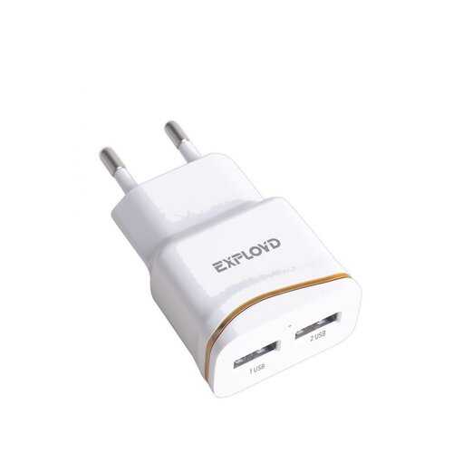 Сетевое зарядное устройство Exployd Classic 2USB 2.4A White в Связной