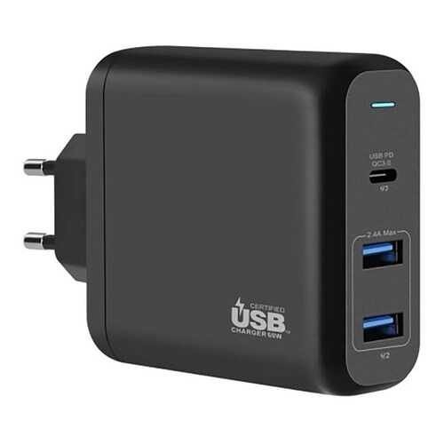 Сетевое зарядное устройство InterStep PD60W USB-C 2USB 24W Black в Связной