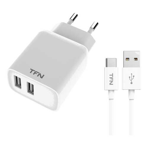 Сетевое зарядное устройство TFN Rapid+ 2xUSB 2.4A White в Связной