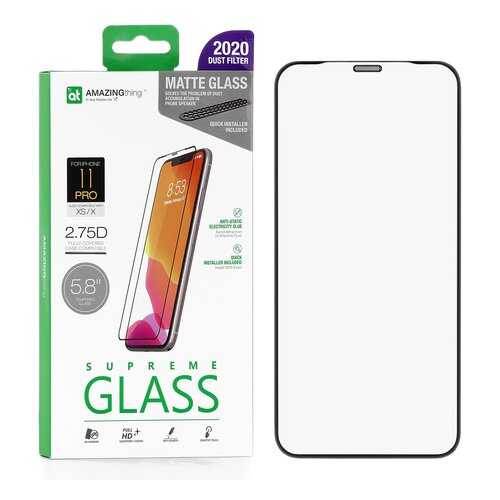 Защитное стекло AMAZINGthing Full Glue Anti-Glare Black 0.3mm для Apple iPhone X в Связной